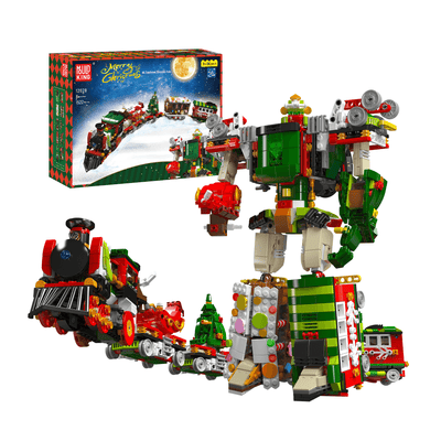 MK 12028 2in1 Transformer Christmas Train Building Set | 1,522 PCS