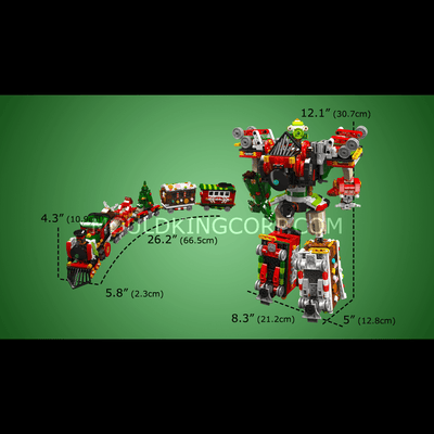 MK 12028 2in1 Transformer Christmas Train Building Set | 1,522 PCS