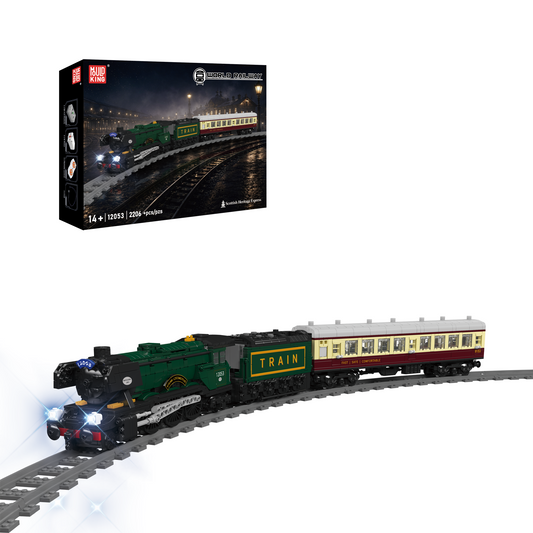 MK 12053 Remote Control Scottish Heritage Express Steam Train Building Set | 2,206 Pcs