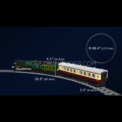 MK 12053 Remote Control Scottish Heritage Express Steam Train Building Set | 2,206 Pcs