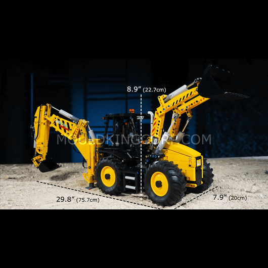 MK 17036 Backhoe Loader Remote Controlled Building Set | 2,239 PCS