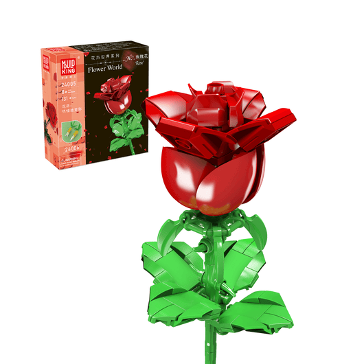 MK 24005 Rose Artificial Decor Plant Building Set | 131 PCS