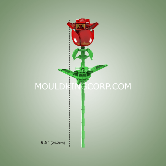 MK 24005 Rose Artificial Decor Plant Building Set | 131 PCS