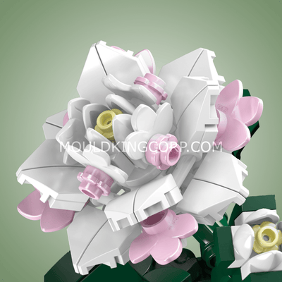 MK 24007 Camellia Flower Decor Building Set | 127 PCS