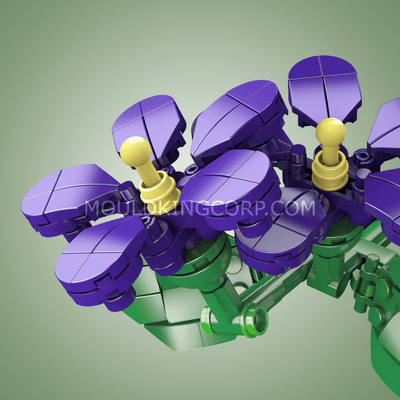 MK 24014 Violets Flower Artifical Building Set | 145 PCS