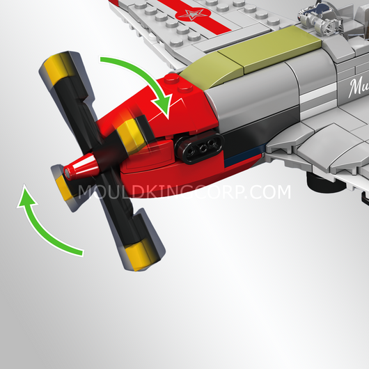 MK 24068 P-51D Mustang Fighter Building Block Set | 396 Pcs