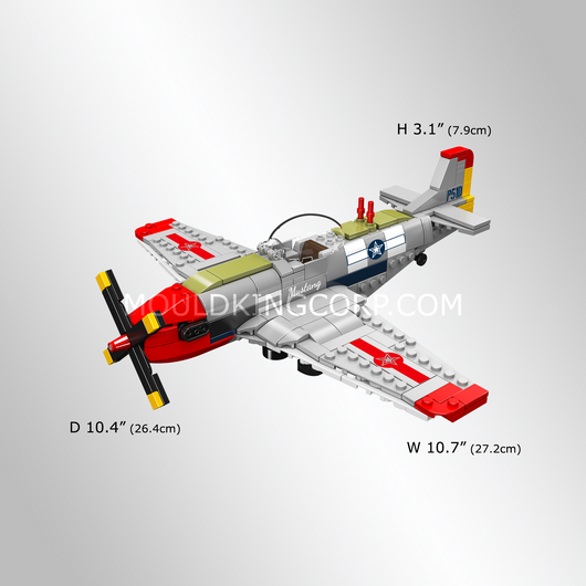MK 24068 P-51D Mustang Fighter Building Block Set | 396 Pcs