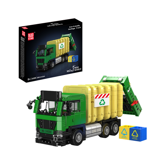 MK 24088 Eco-Friendly Garbage Truck Building Set | 646 Pcs