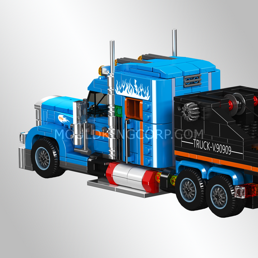 MK 24090 Aircraft Transport Truck with Flatbed Trailer Building Set | 1,468 Pcs