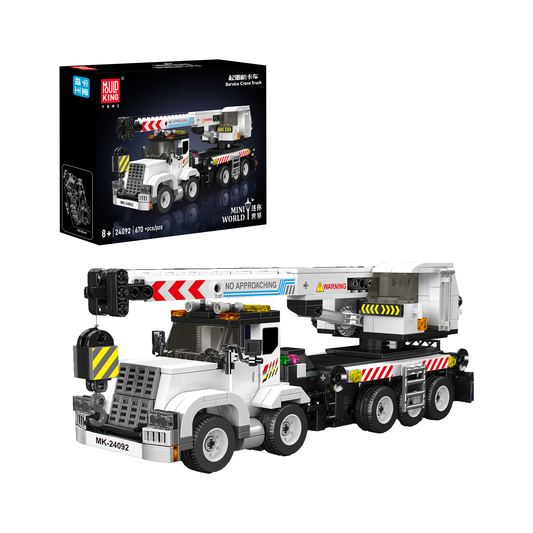 MK 24092 Service Crane Truck Building Set | 670 Pcs