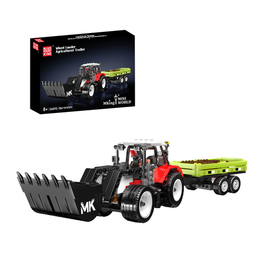 MK 24093 Wheel Loader & Agricultural Trailer Building Set | 504 Pcs