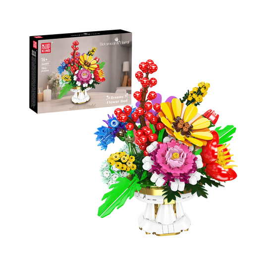 MK 24099 Dreamy Flower Bed Mixed Bouquet Building Set | 1,164 Pcs
