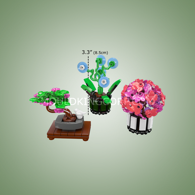 MK 24116 Mini Potted Plants Building Set | 211 Pcs