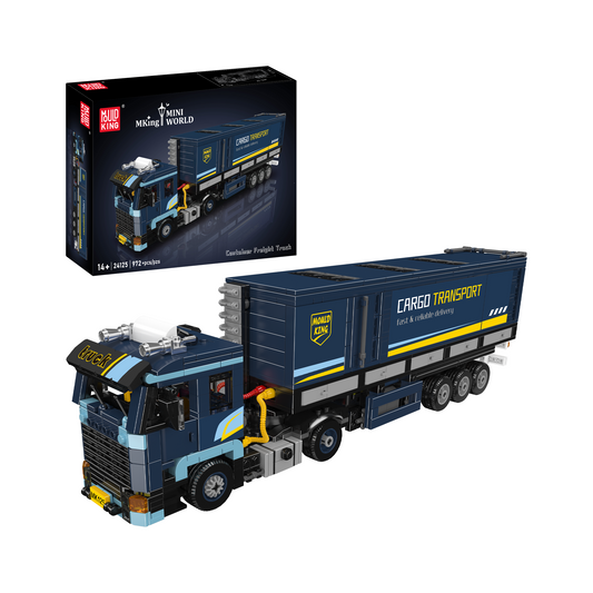 MK 24125 Container Freight Truck Building Set | 972 Pcs