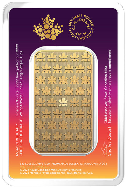 2024 1 oz RCM Celebrate Diwali Gold Bar Fine w/Assay